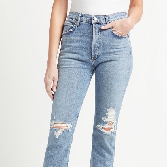 AGOLDE Riley High Rise Straight - Picture 5 of 9